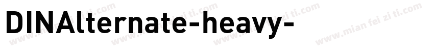 DINAlternate-heavy字体转换
