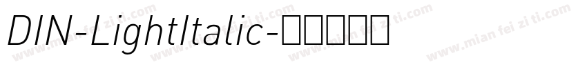 DIN-LightItalic字体转换