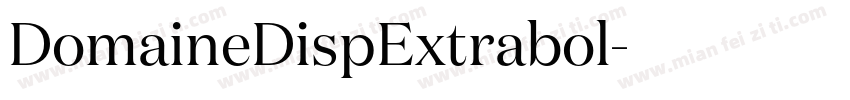 DomaineDispExtrabol字体转换