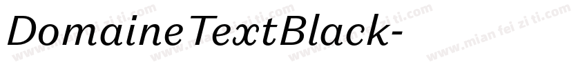 DomaineTextBlack字体转换