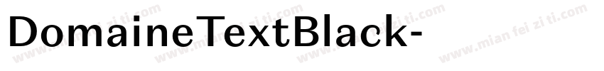 DomaineTextBlack字体转换