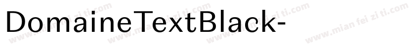 DomaineTextBlack字体转换