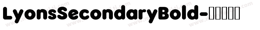 LyonsSecondaryBold字体转换