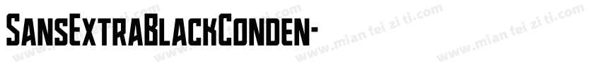 SansExtraBlackConden字体转换