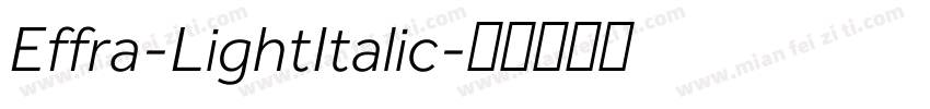 Effra-LightItalic字体转换