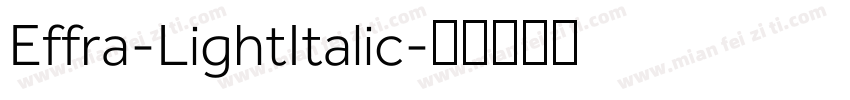 Effra-LightItalic字体转换