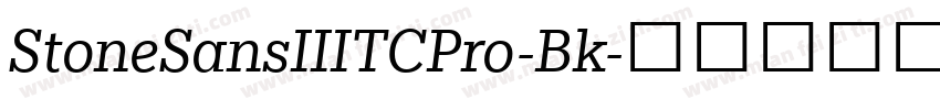 StoneSansIIITCPro-Bk字体转换