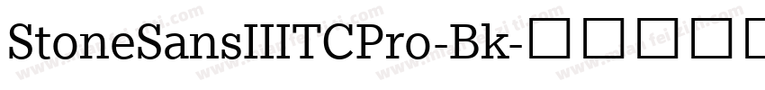 StoneSansIIITCPro-Bk字体转换