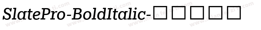 SlatePro-BoldItalic字体转换