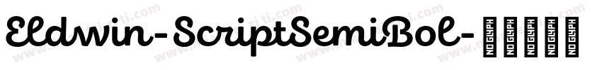 Eldwin-ScriptSemiBol字体转换