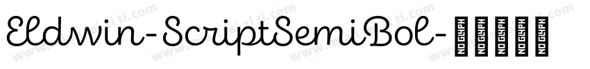 Eldwin-ScriptSemiBol字体转换