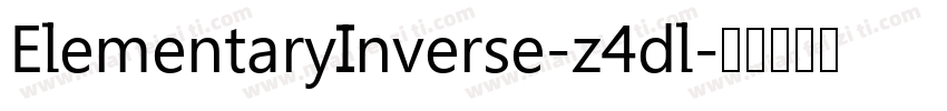 ElementaryInverse-z4dl字体转换
