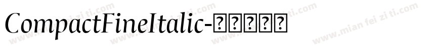 CompactFineItalic字体转换
