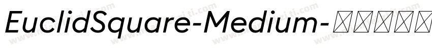 EuclidSquare-Medium字体转换