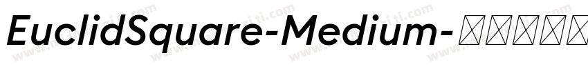 EuclidSquare-Medium字体转换
