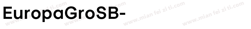 EuropaGroSB字体转换