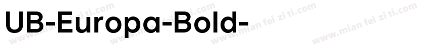 UB-Europa-Bold字体转换