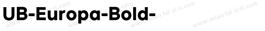 UB-Europa-Bold字体转换