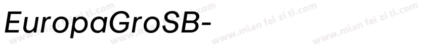 EuropaGroSB字体转换