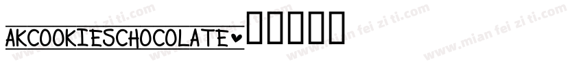 AKCookiesChocolate字体转换