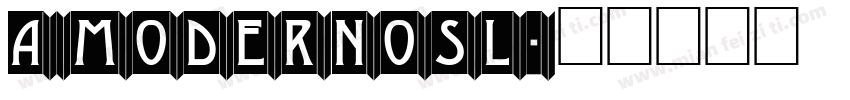 a_ModernoSl字体转换