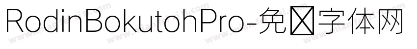 RodinBokutohPro字体转换