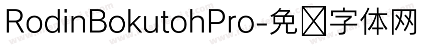 RodinBokutohPro字体转换