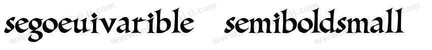 segoeuivarible-semiboldsmall字体转换