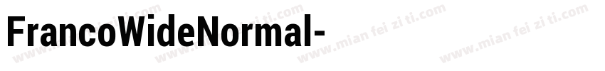FrancoWideNormal字体转换