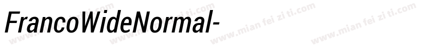 FrancoWideNormal字体转换