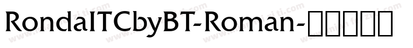 RondaITCbyBT-Roman字体转换