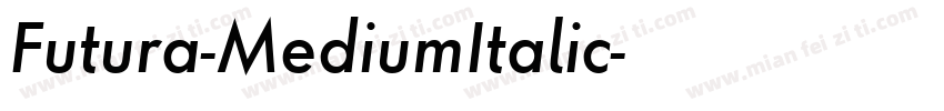 Futura-MediumItalic字体转换