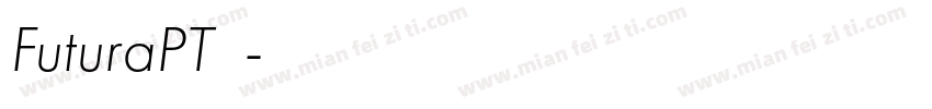 FuturaPT字体字体转换