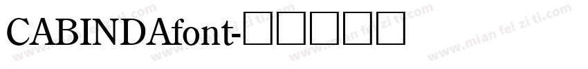 CABINDAfont字体转换