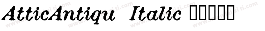 AtticAntique-Italic字体转换
