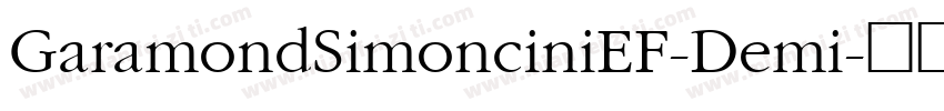 GaramondSimonciniEF-Demi字体转换