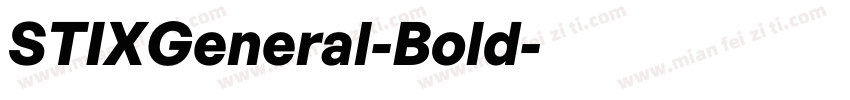 STIXGeneral-Bold字体转换