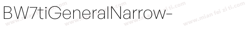 BW7tiGeneralNarrow字体转换