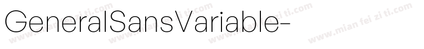 GeneralSansVariable字体转换