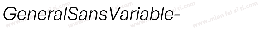 GeneralSansVariable字体转换
