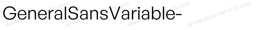 GeneralSansVariable字体转换