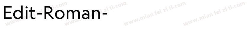 Edit-Roman字体转换