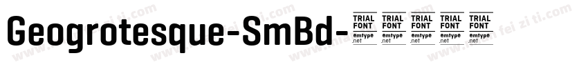 Geogrotesque-SmBd字体转换