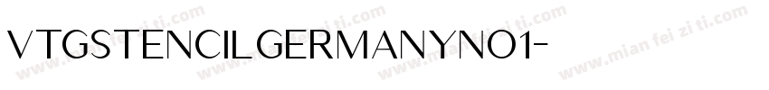 VtgStencilGermanyNo1字体转换