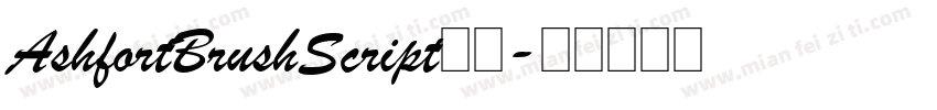AshfortBrushScript常规字体转换