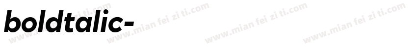 boldtalic字体转换