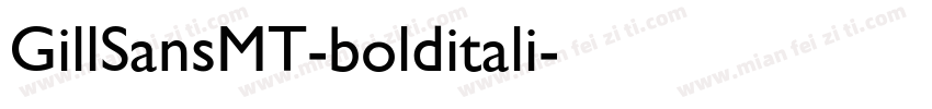 GillSansMT-bolditali字体转换