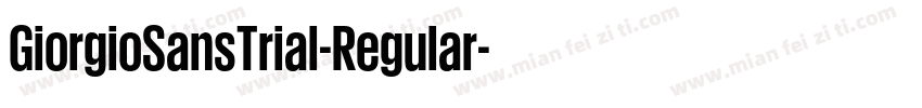 GiorgioSansTrial-Regular字体转换