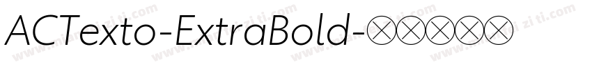ACTexto-ExtraBold字体转换