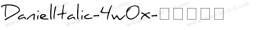 DanielItalic-4w0x字体转换